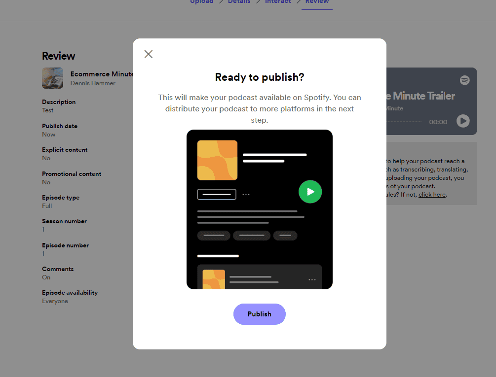 Publish your show