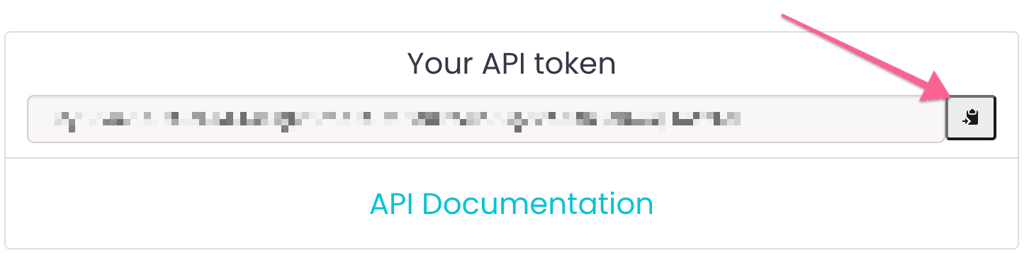 Copying the Castos REST API token