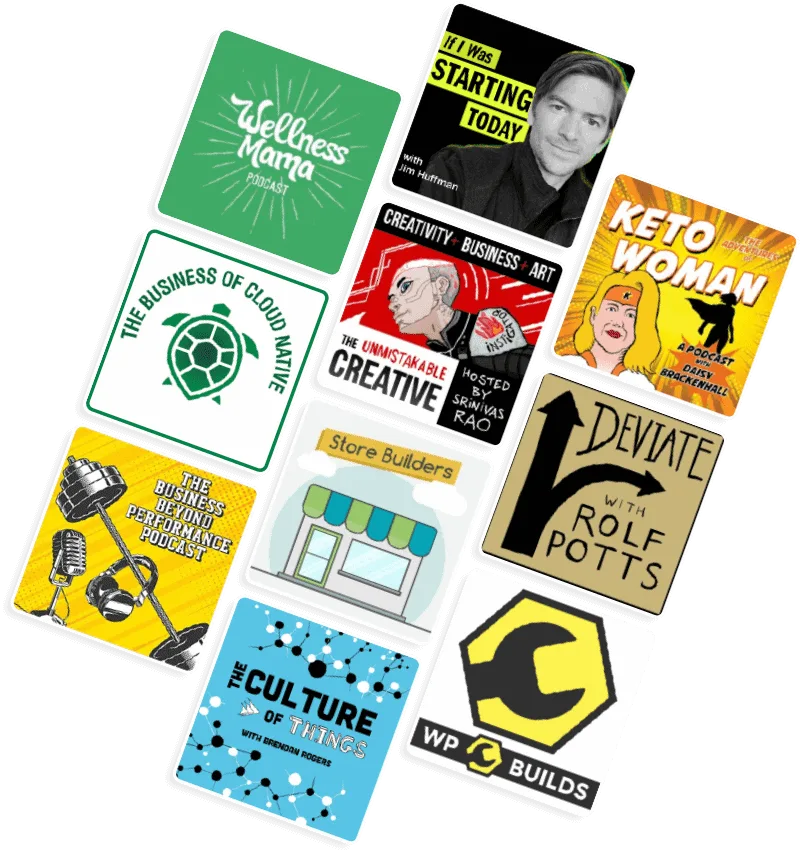 A selection of popular podcasts powered by Seriously Simple Podcasting