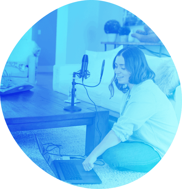 Podcast microphone illustration