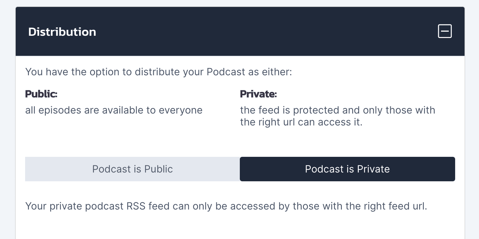 Setting a Castos podcast to Private