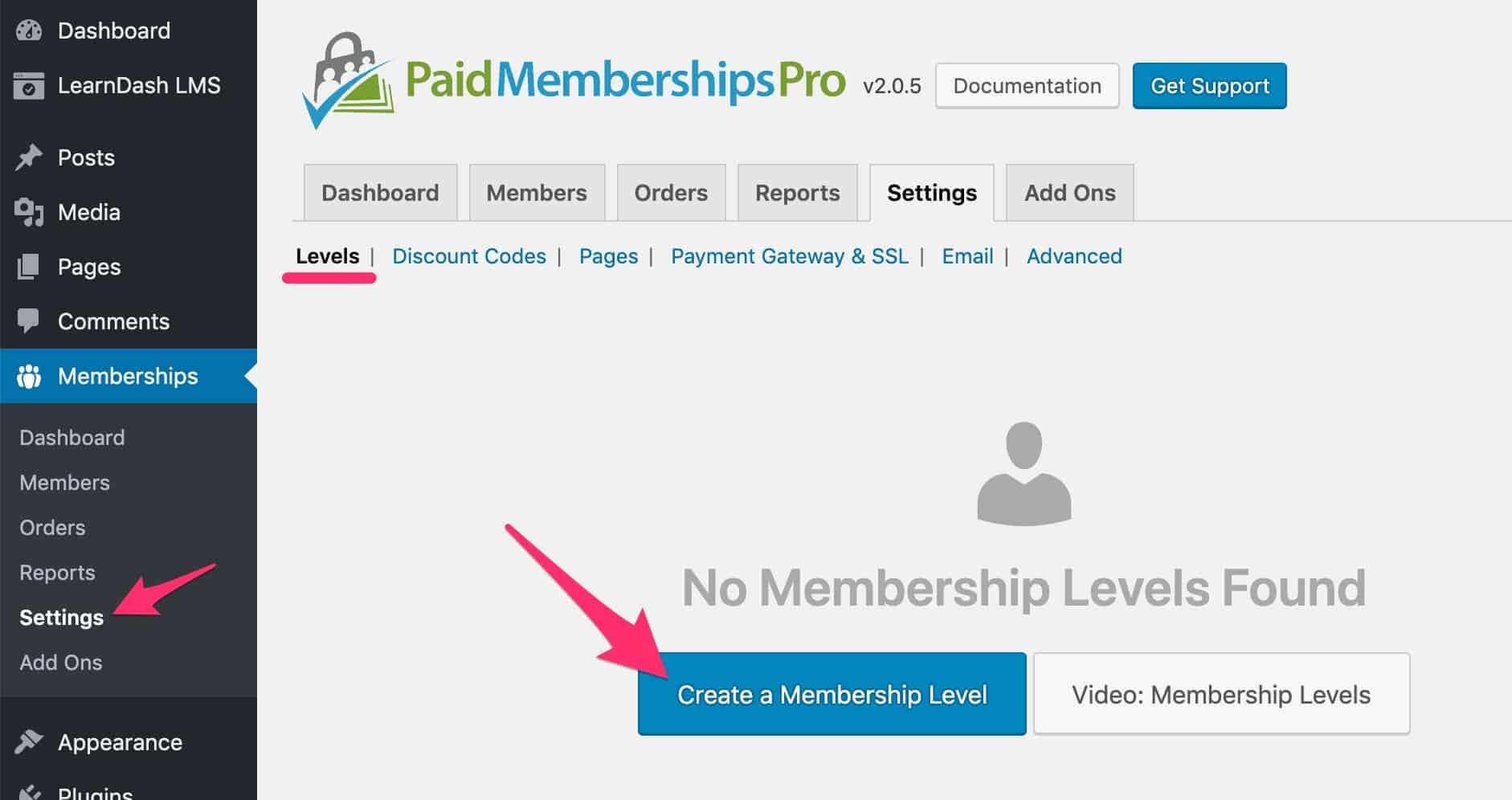 Creating a new membership level in PMPro