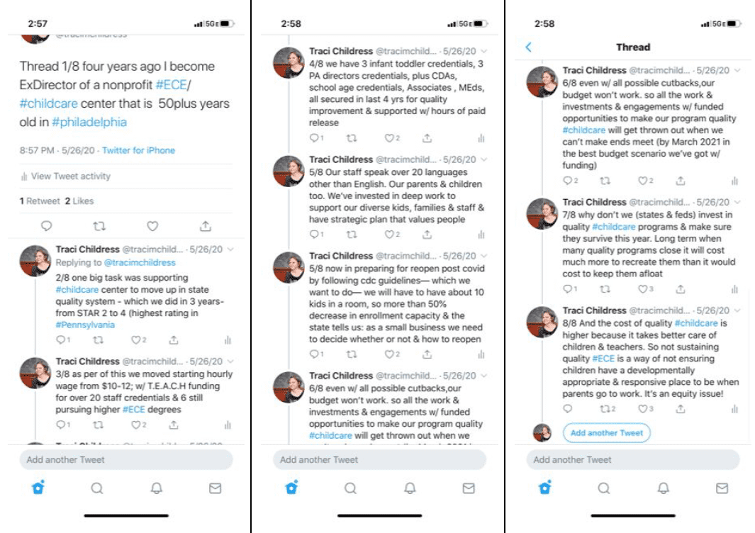 An example of a Twitter thread