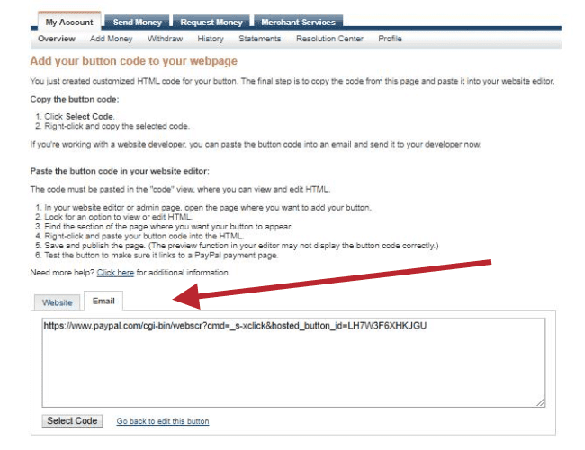 PayPal subscription link