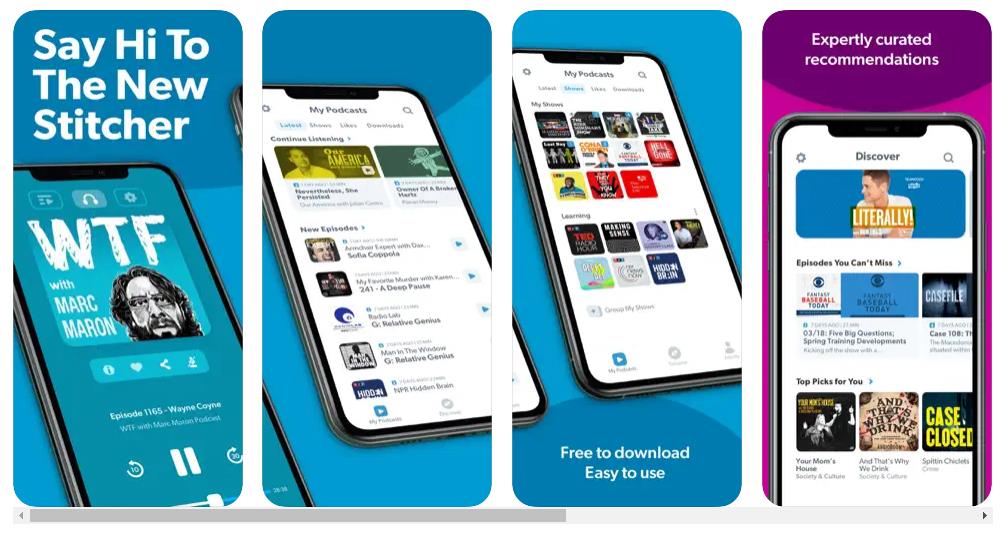 best podcasting apps stitcher