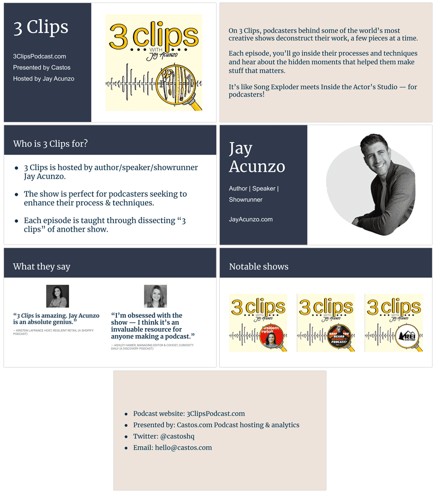 3 clips slide deck