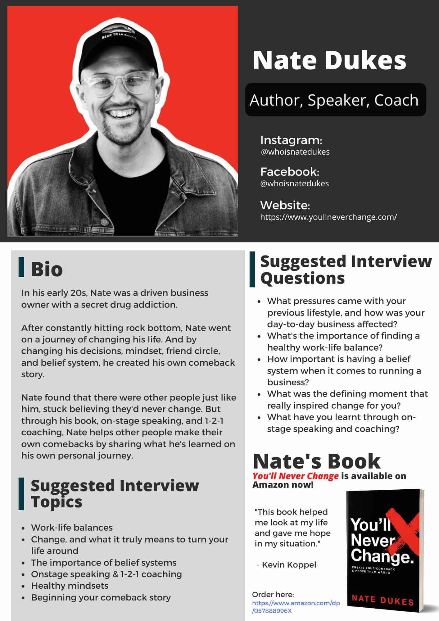Podcast one sheet example