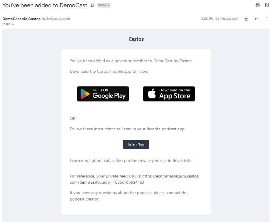 Invite to podcast for online course