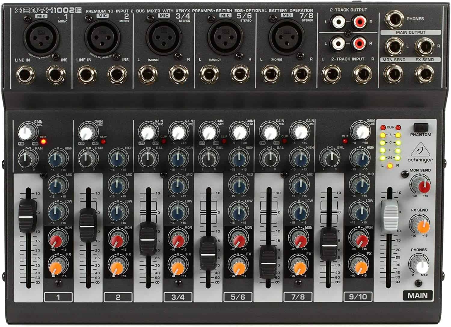 Best podcast mixer: Behringer Xenyx 1002B
