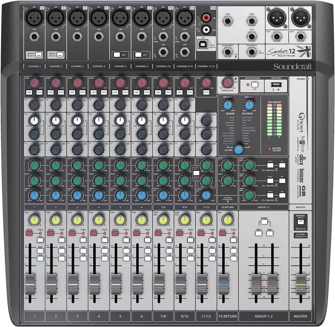 Best audio mixers for podcasting: Soundcraft Signature 12MTK