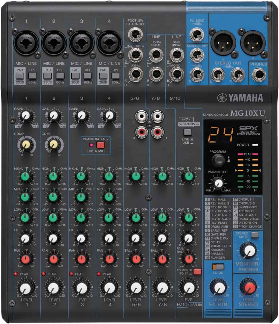 Best audio mixers for podcasting: Yamaha MG10XU