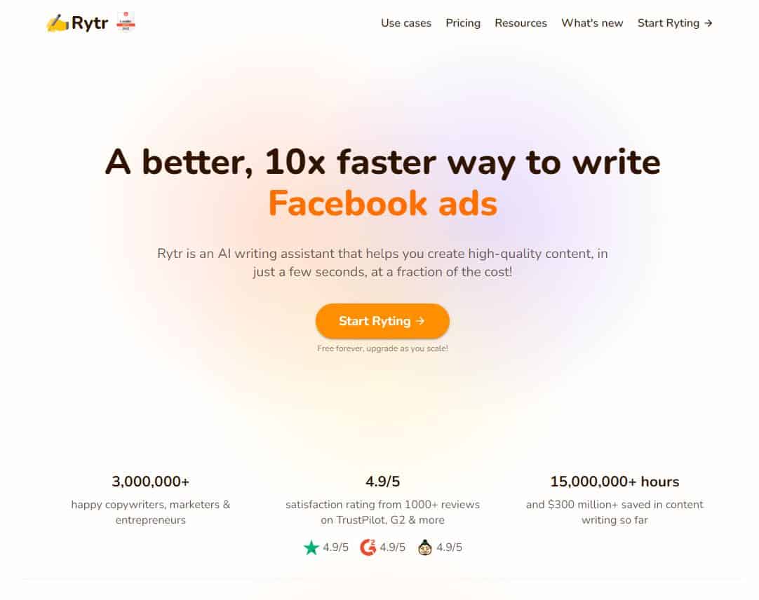 Rytr AI writing tool