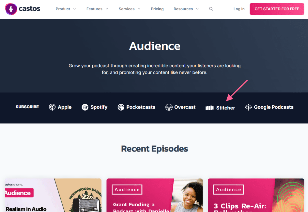 Add a Stitcher subscribe button to your podcast's website
