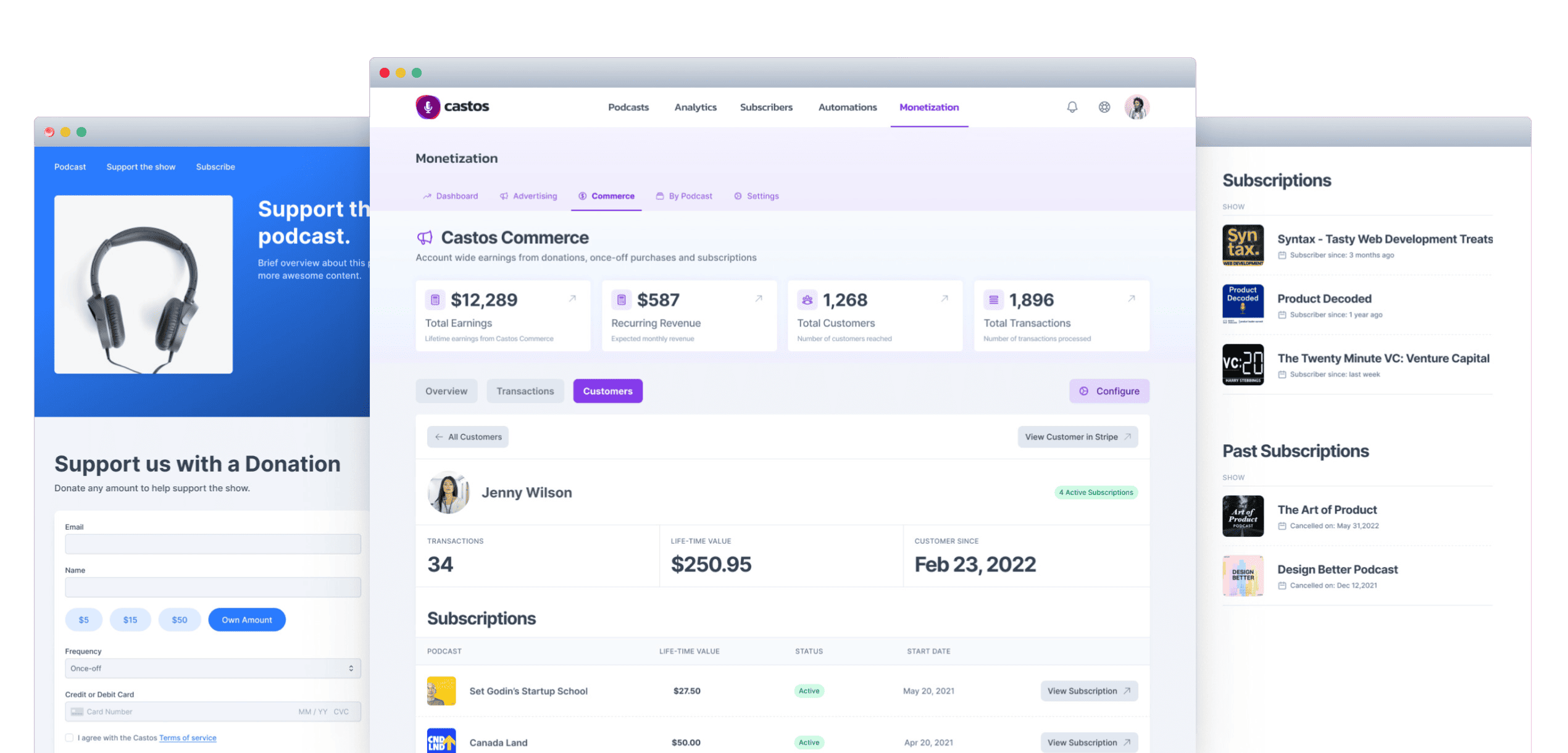 Castos business podcasting dashboard
