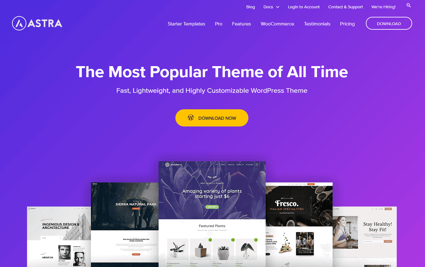 Podcast Website Templates: Astra