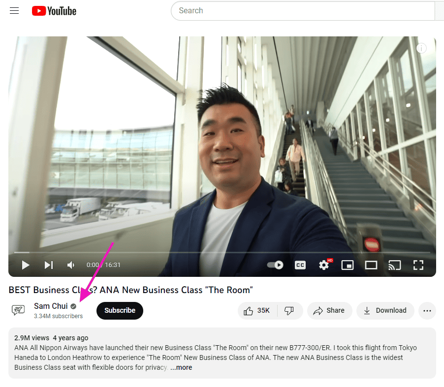 Using your own name for the channel