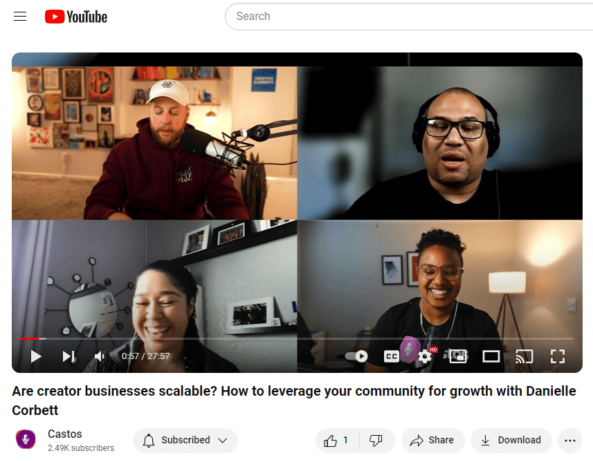Remote interviews for video podcasts.