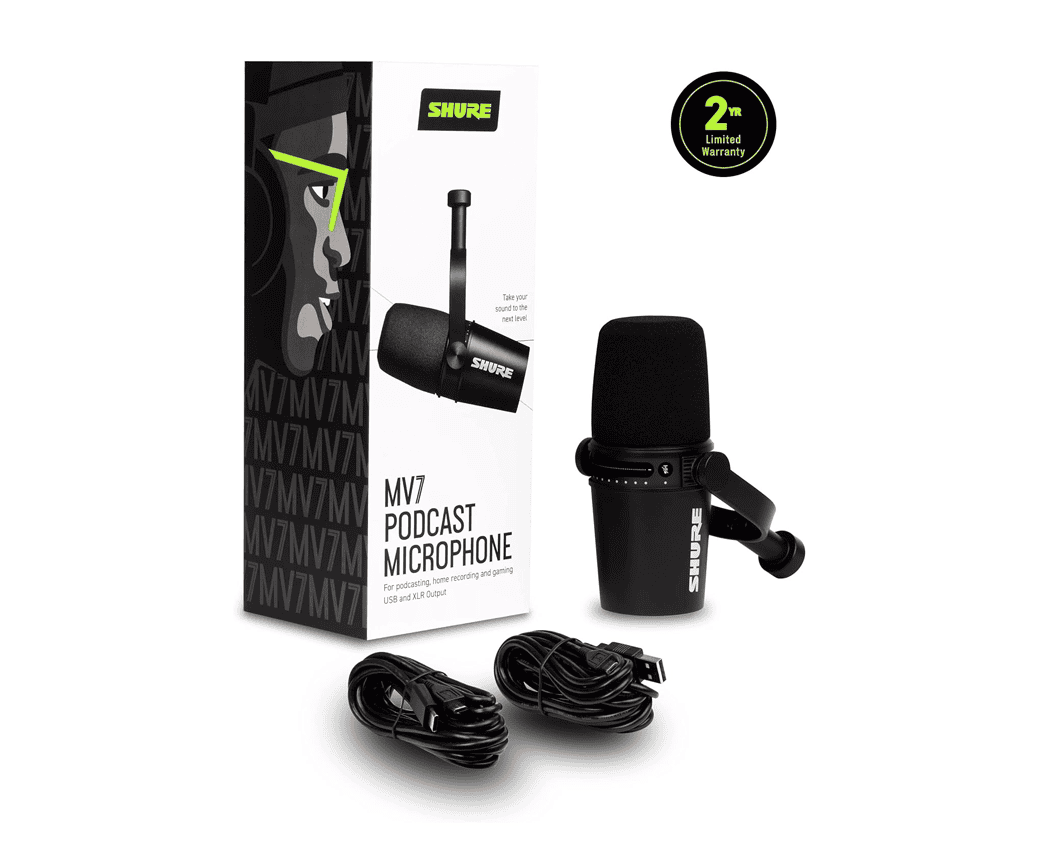 What's in the Box of the Shure MV7?