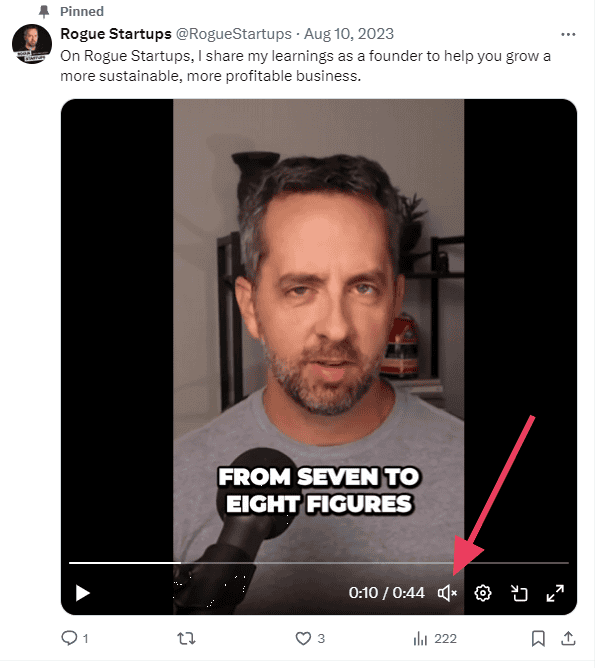 video podcast on mute by default