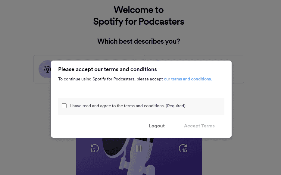 Spotify terms and conditions