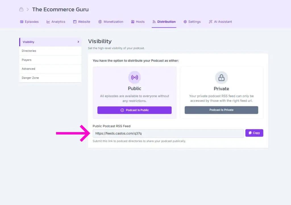 Earn revenue from Castos Ads