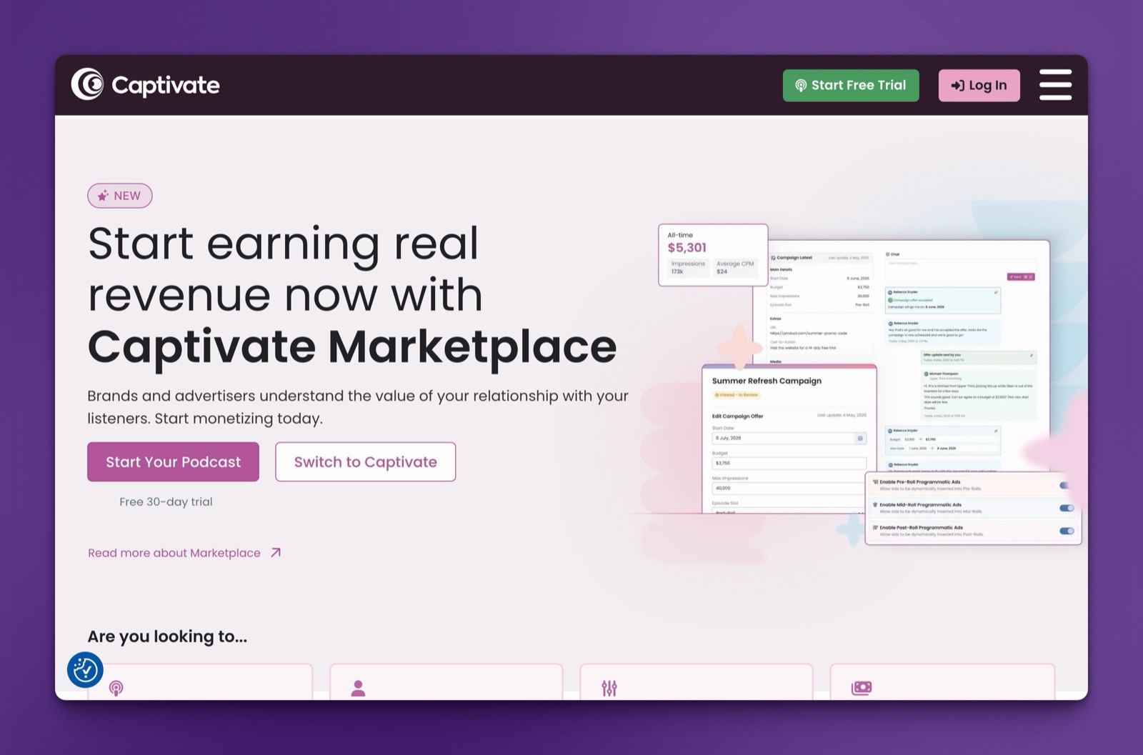 Captivate homepage