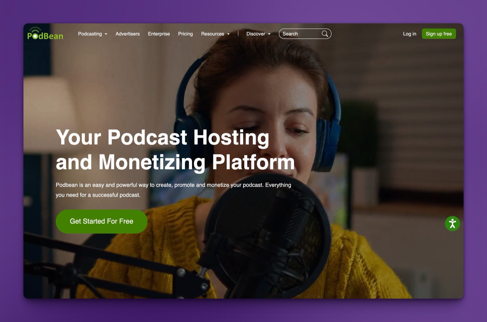 Podbean homepage