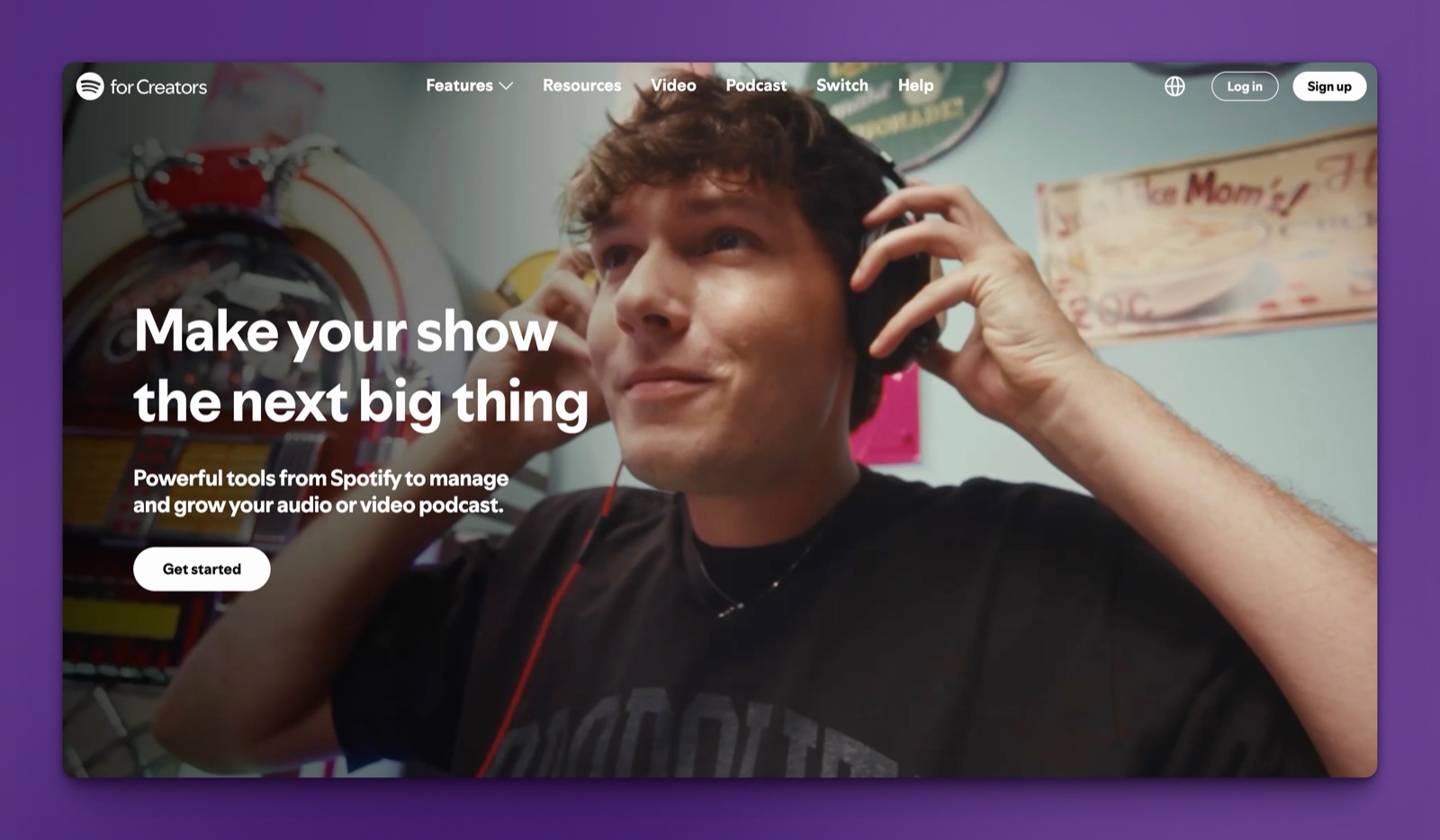 Spotify for Creators homepage